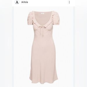 Sunday Best Aritzia Letti Dress Light Pink Scoopneck Size Medium